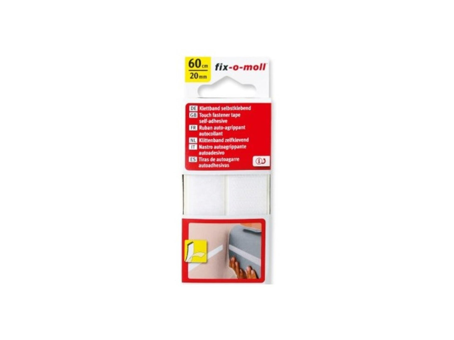 Cinta adhesiva fix-o-moll 60cm blanca