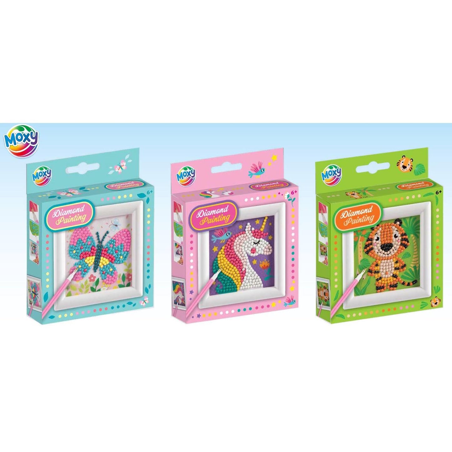 Cuadro de diamantes Moxy con marco 9,5x9,5cm