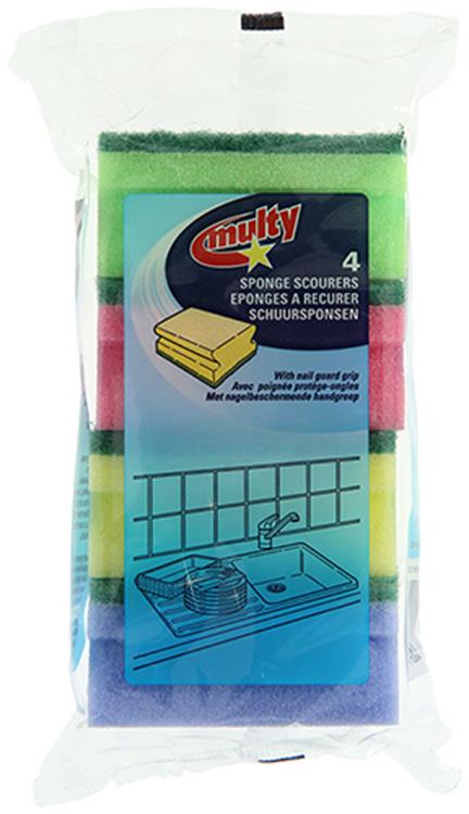 Multy 1002226 - Spugna 4 manici | 16 pezzi
