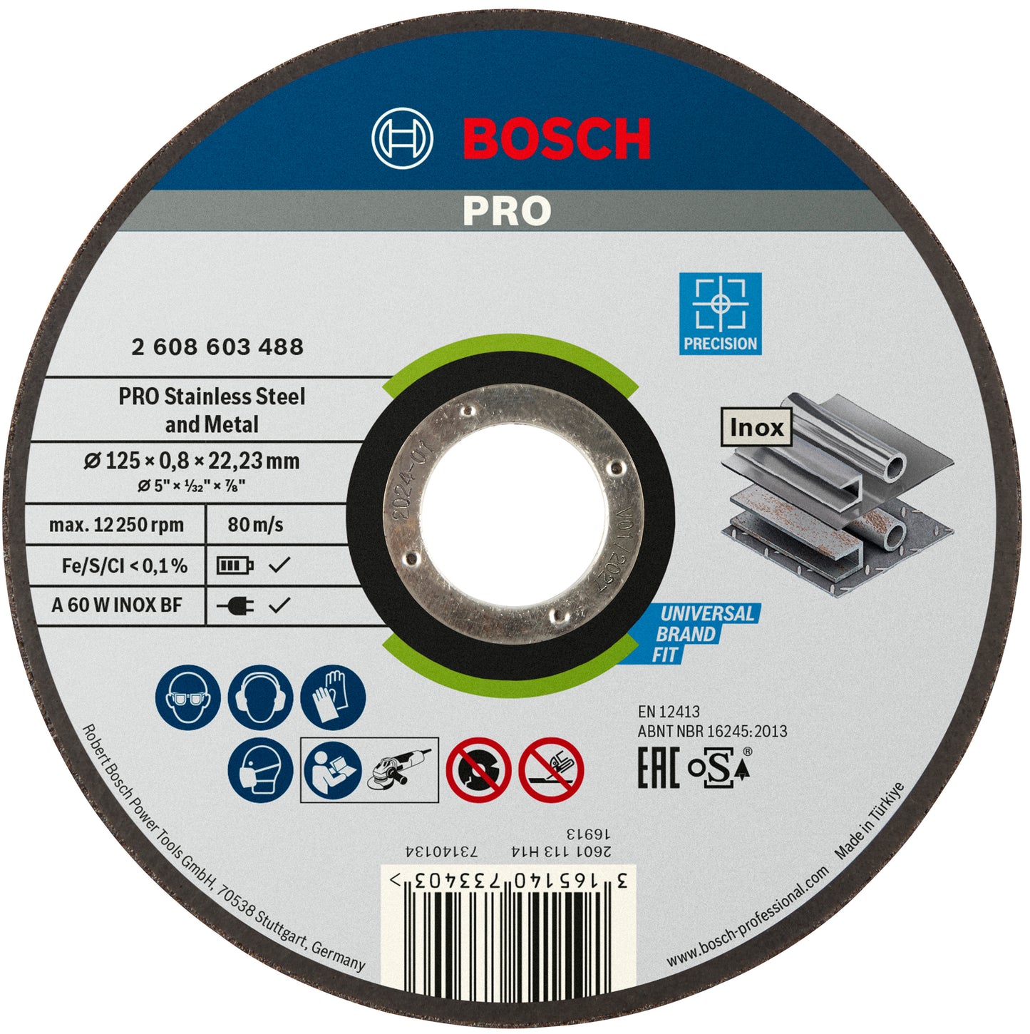 Bosch Rapido Perslink Schijf Migliore per inox, Ø 125mm