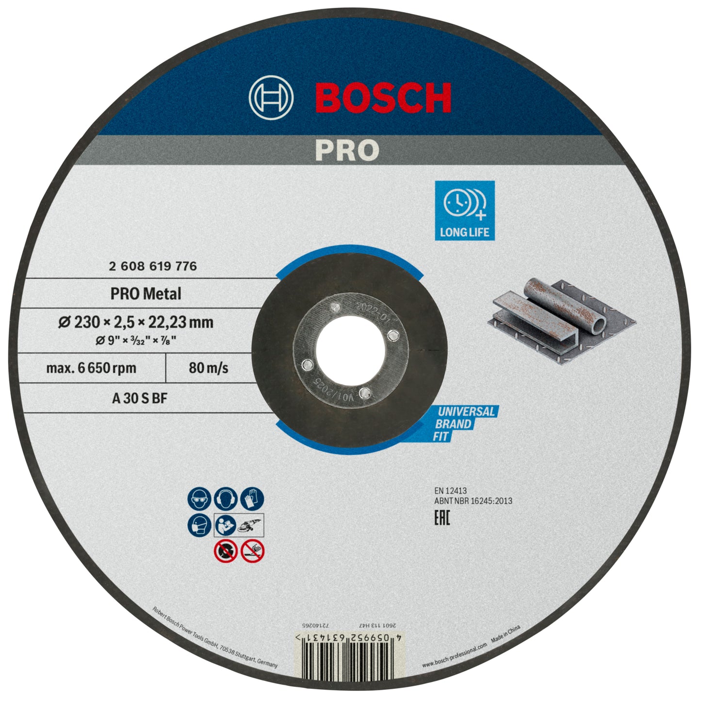 Bosch accesorios disco de corte metal 230x2,5mm - 2608619776