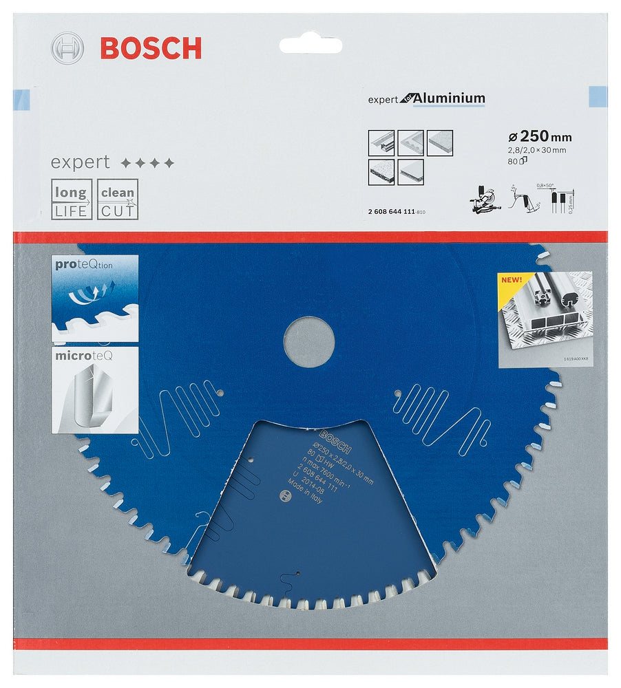 Accesorios Bosch hoja de sierra circular expert para aluminio 250 x 30 x 2,8 mm, 80 - 1 pieza(s) - 2608644111 - 2608644111