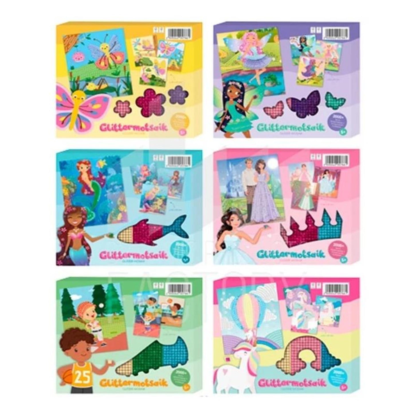 Mosaicos de purpurina por números 29,5x25,5cm