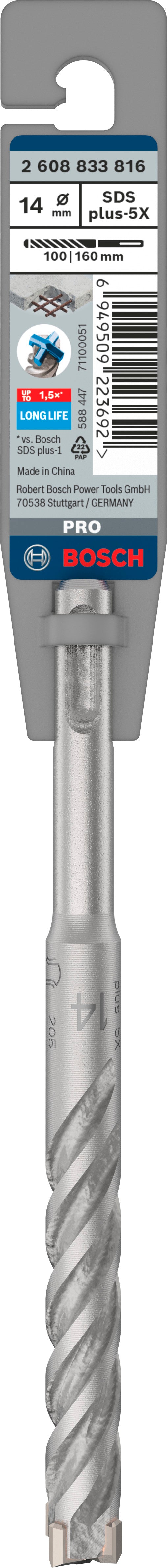 Trapano a percussione Bosch Accessories Pro sds plus-5x | 14 x 100 x 160 mm - 2608833816