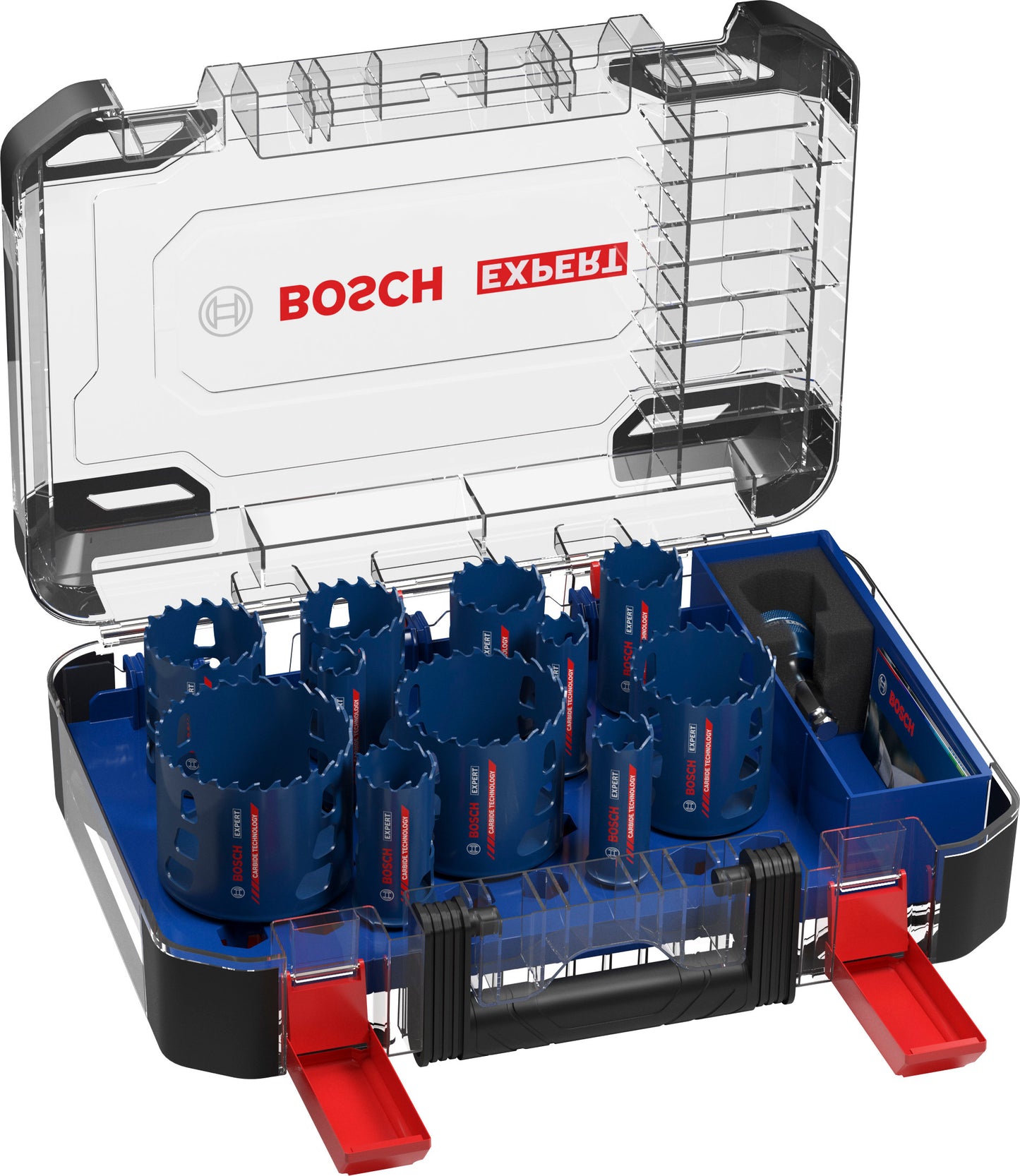 Accesorios Bosch experto cambio de potencia multimaterial más juego de sierra perforadora | 20; 22; 25; 32; 35; 40; 44; 51; 60; 68; 76x60mm | 14 piezas - 2608901909