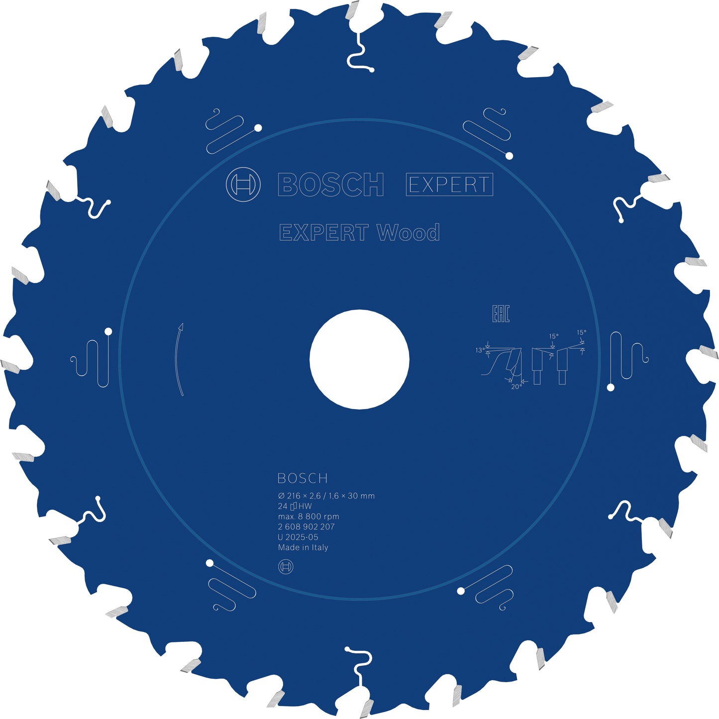 Hoja de sierra circular para madera Bosch Accessories Expert | 216 x 2,6 1,6 x 30 mm | t24 - 2608902207