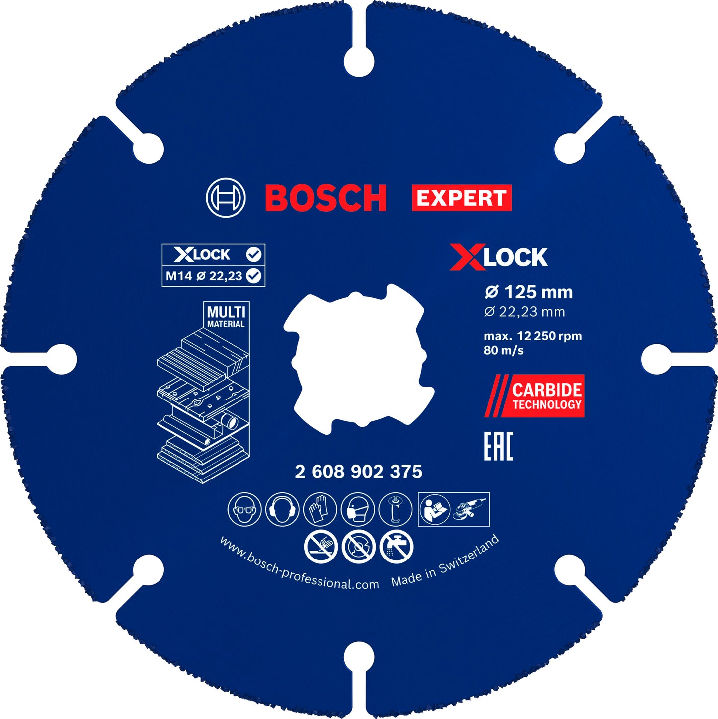 Disco da taglio Bosch Accessories Expert Multi Wheel X-Lock 125 mm | 22,23 mm-2608902375