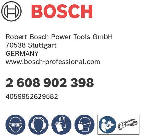 Accesorios bosch starlock aiz 32 apib bim, madera+metal, curvo-tec 32 x 50 - paquete de 10 piezas + expert aiz 32 apilt - 2608902398