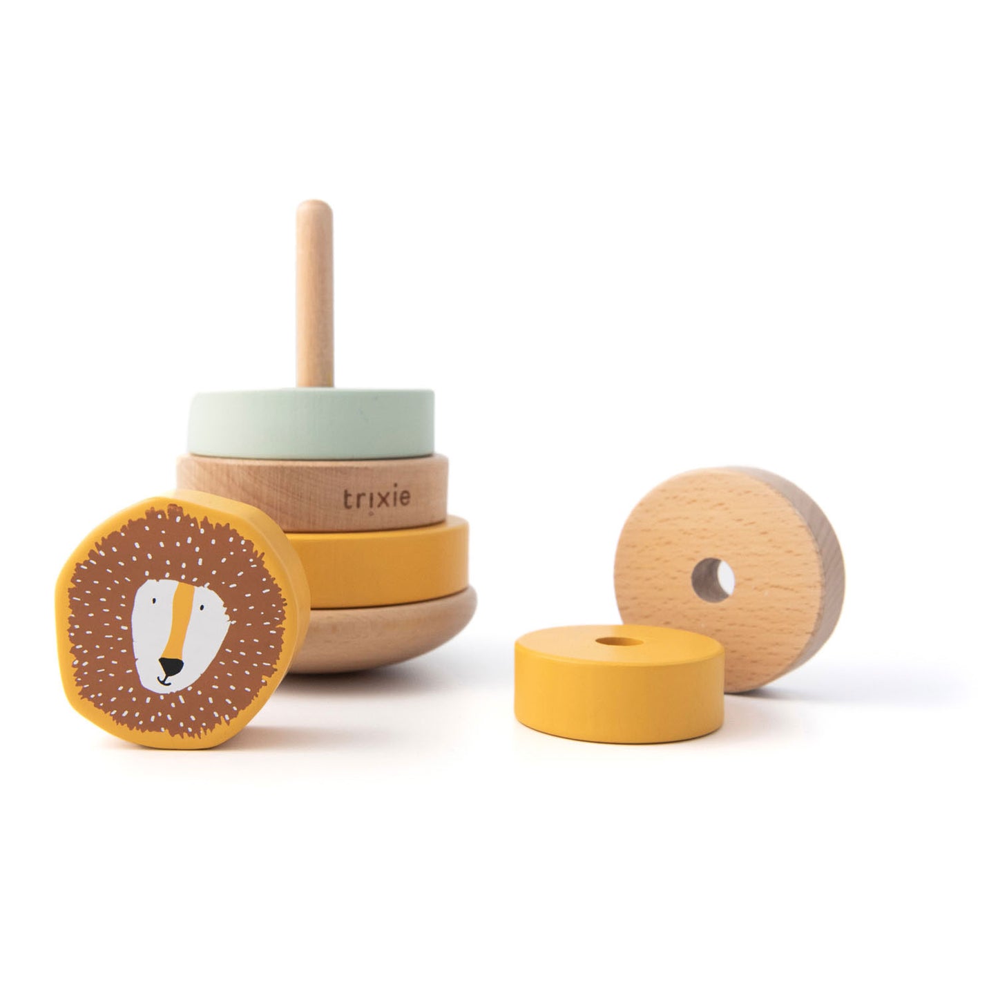 Trixie Wooden impilando i giocattoli Mr. Lion, 7dlg.