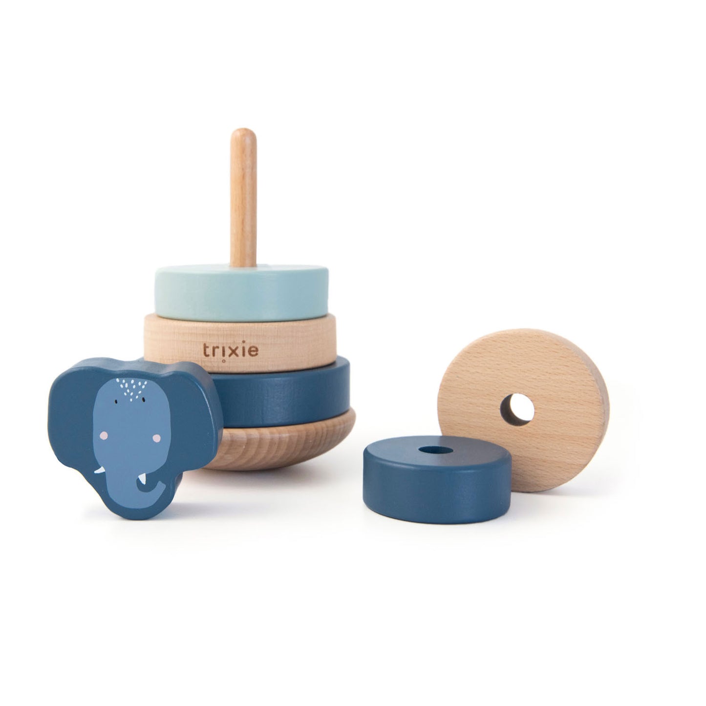 Trixie Wooden impilando i giocattoli Mrs. Elefante, 7dlg.
