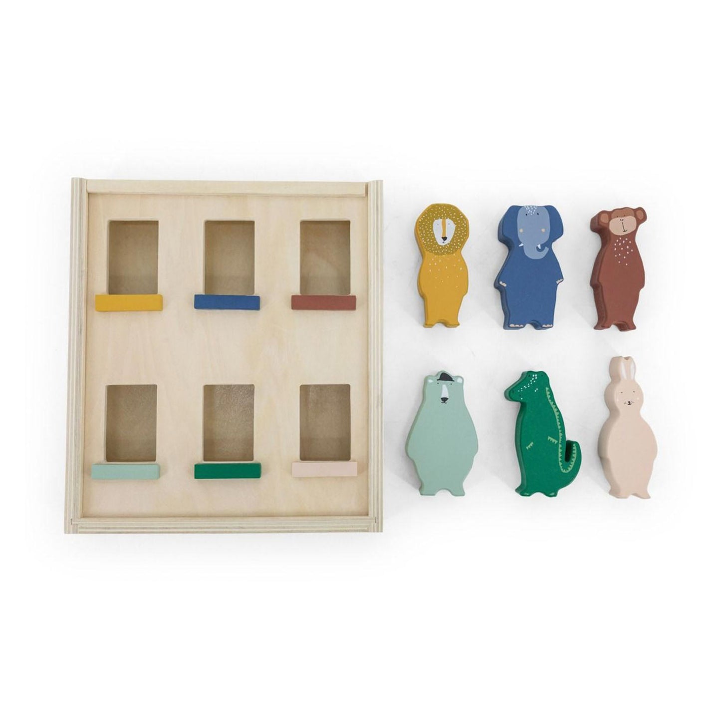 Apartamento de animales de madera trixie con animales