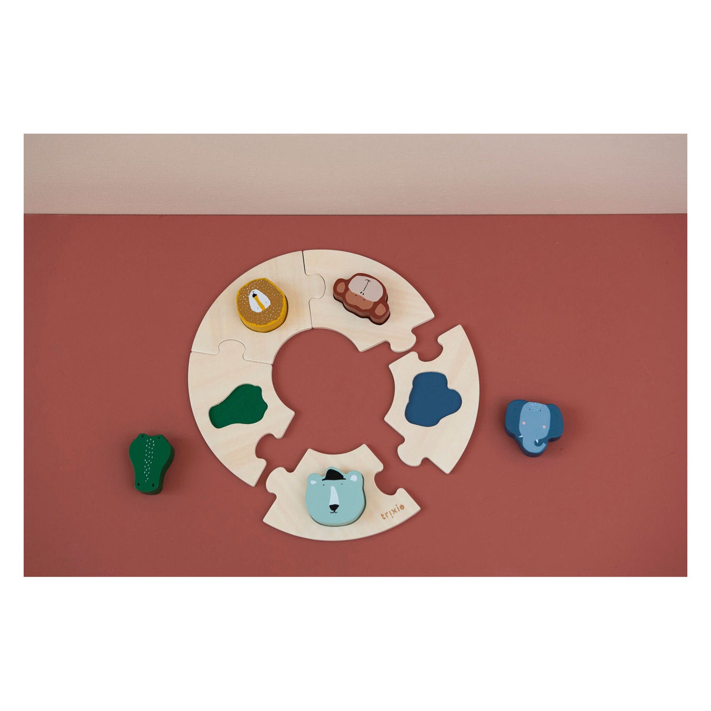 Trixie Wooden Round Puzzle Animals, décimo.
