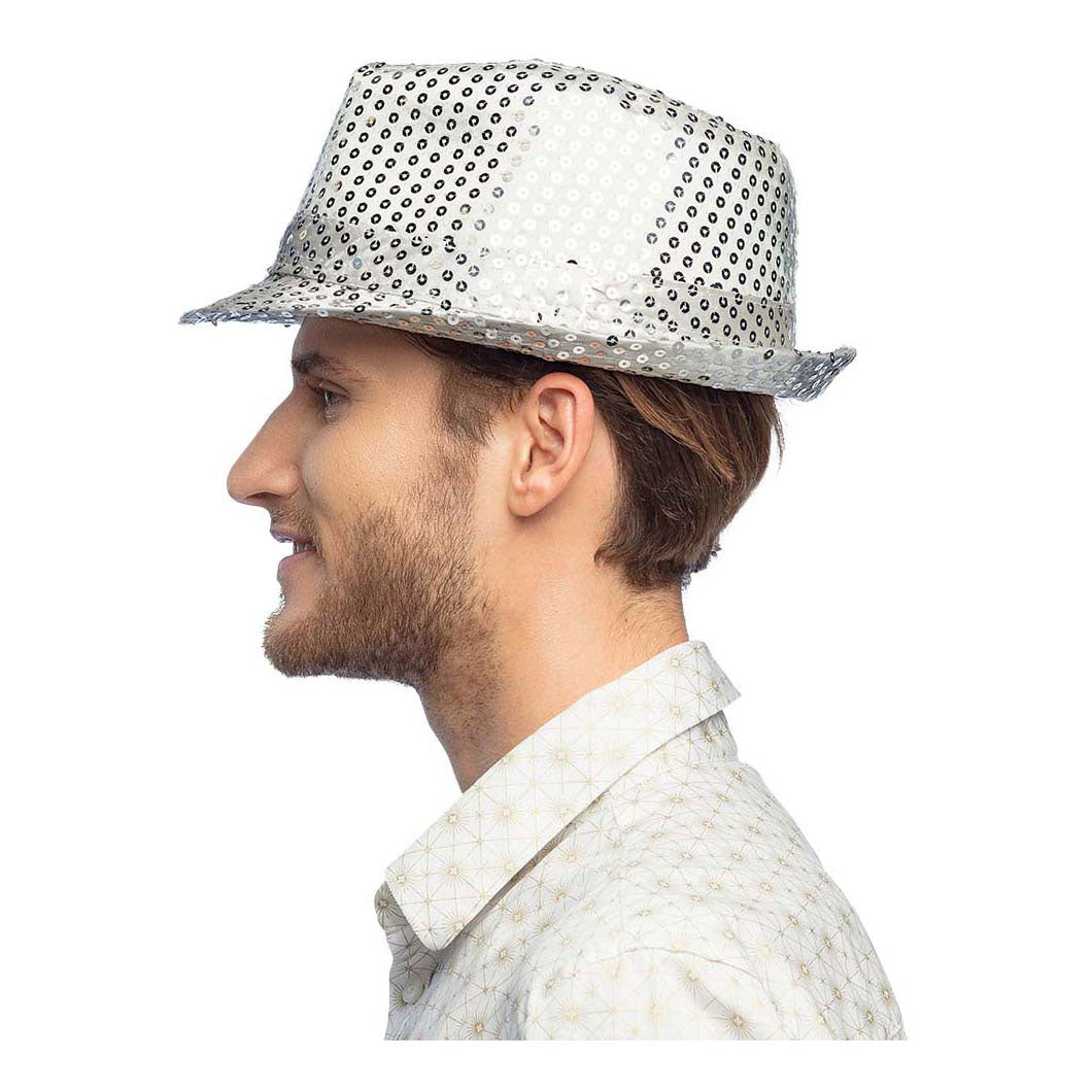 Boland Hoed Popster Pailetten Silver