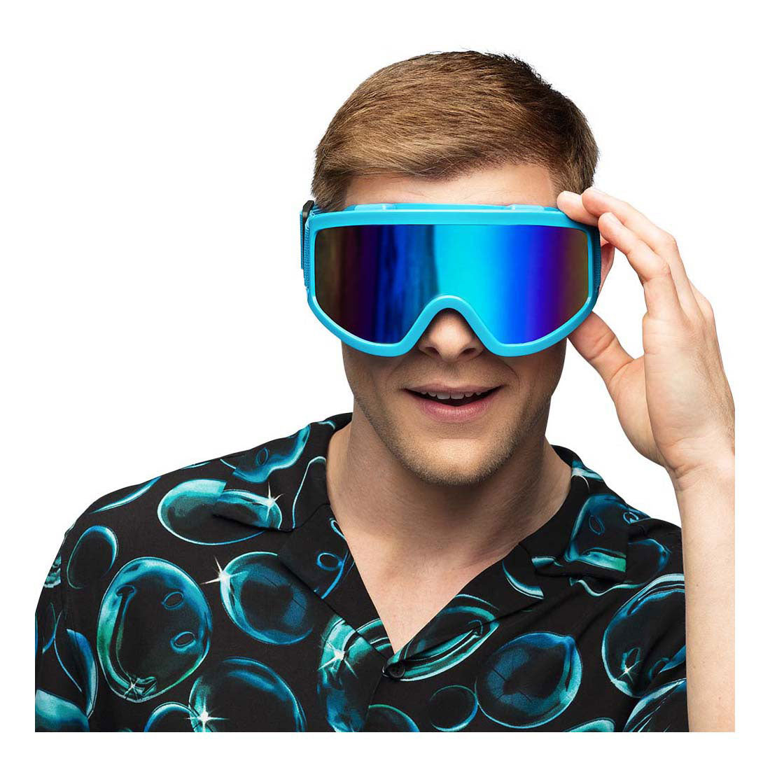 Occhiali da sci Boland Party blu neon
