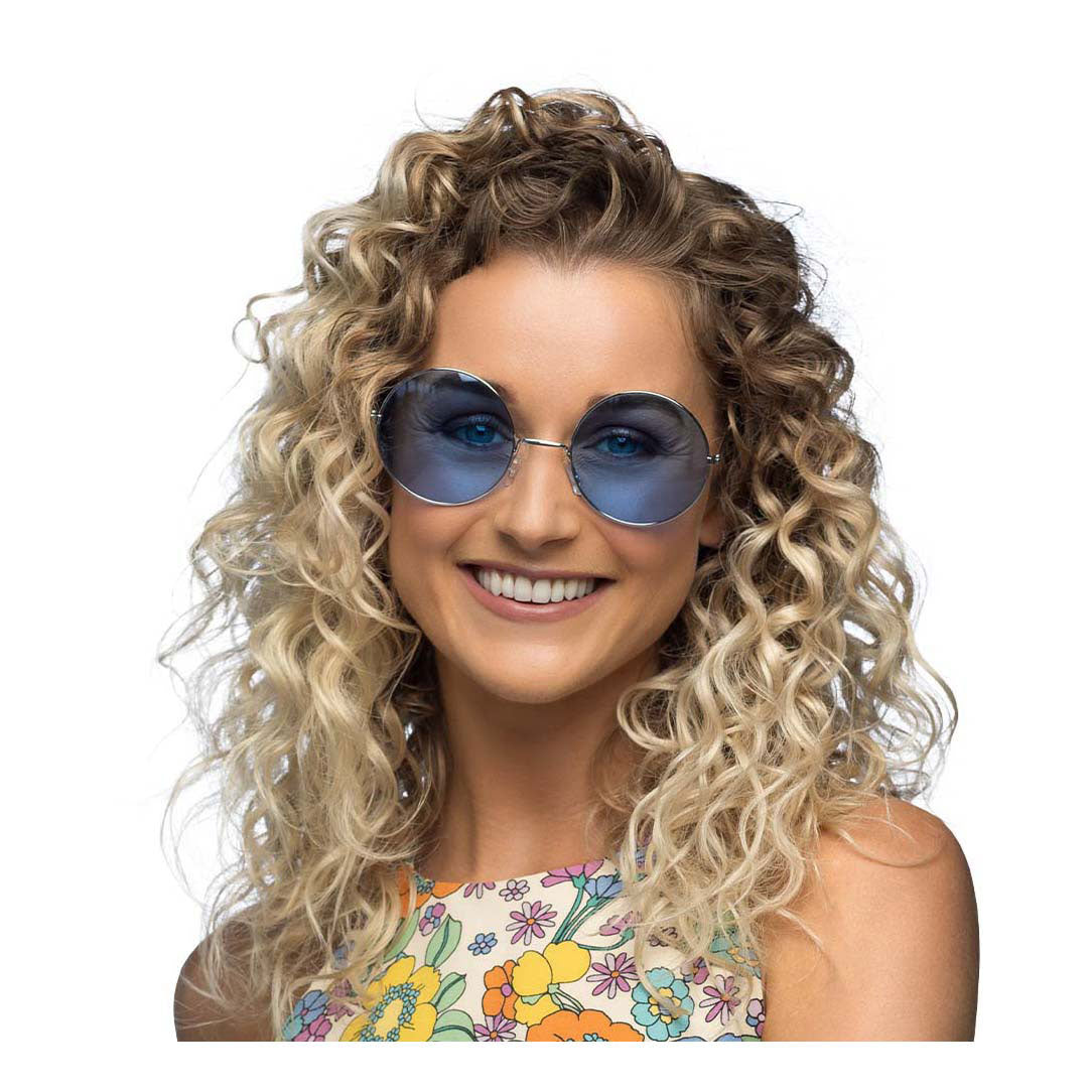 Occhiali da festa Boland hippie xl blu