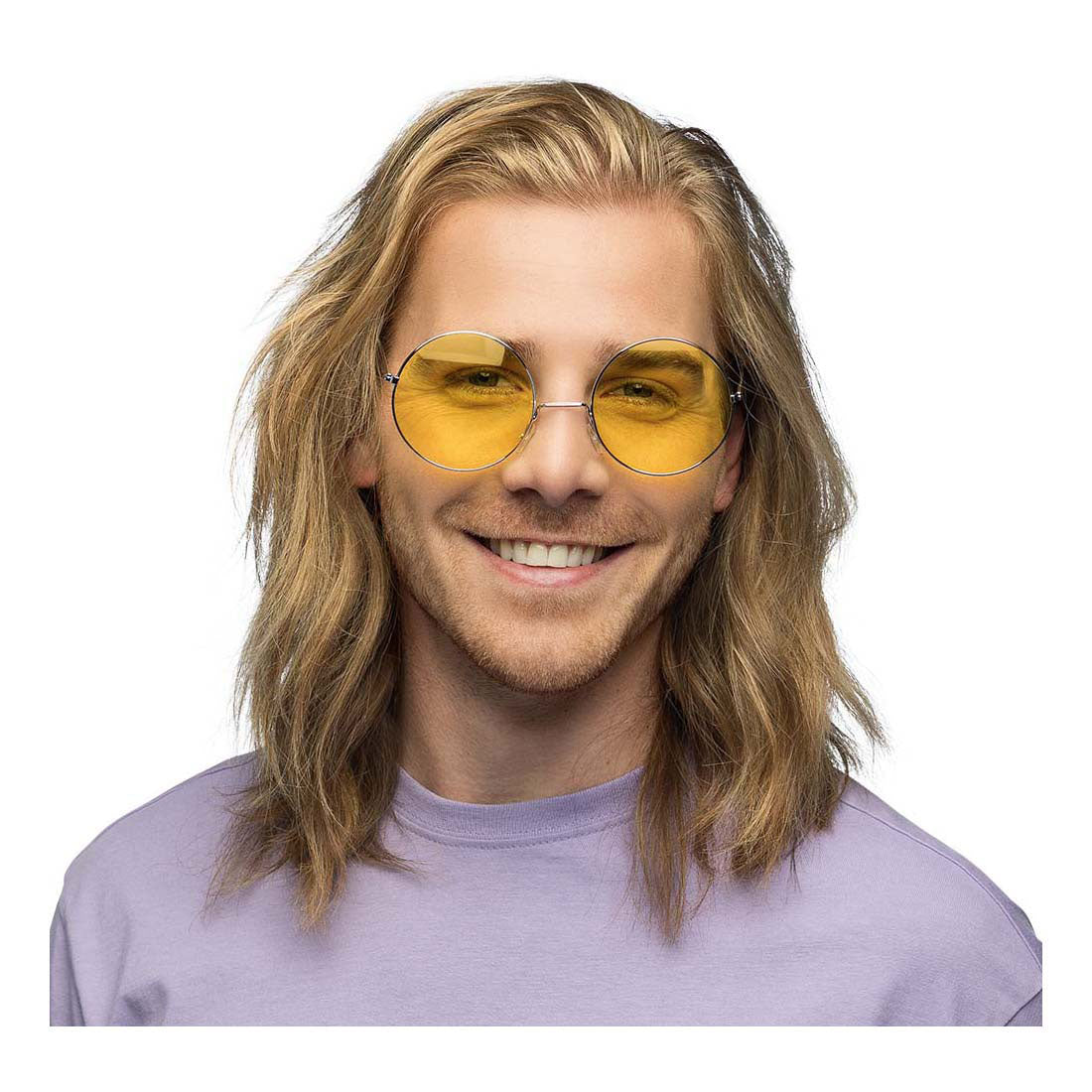 Boland Glasses da festa hippie xl giallo