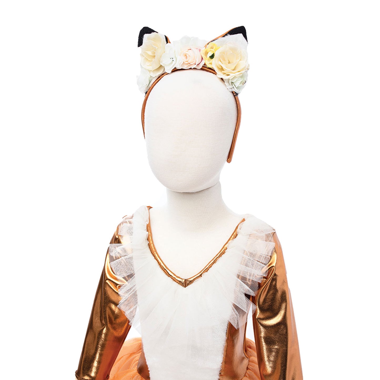 Fantastico costume da pretendente e parrucchino in volpe, 3-4 anni