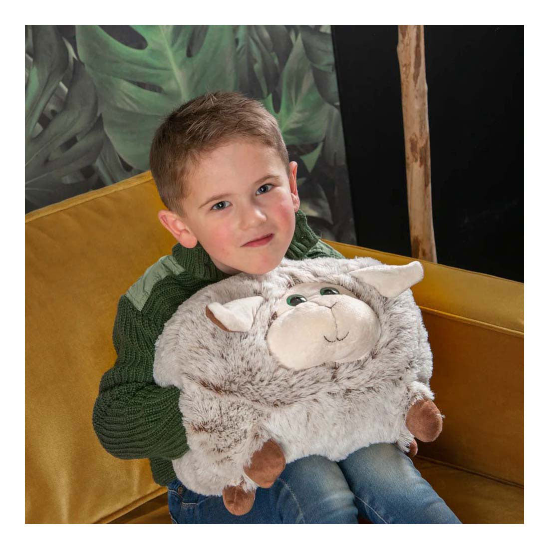 Noxxiez calentador de manos cojín de peluche oveja