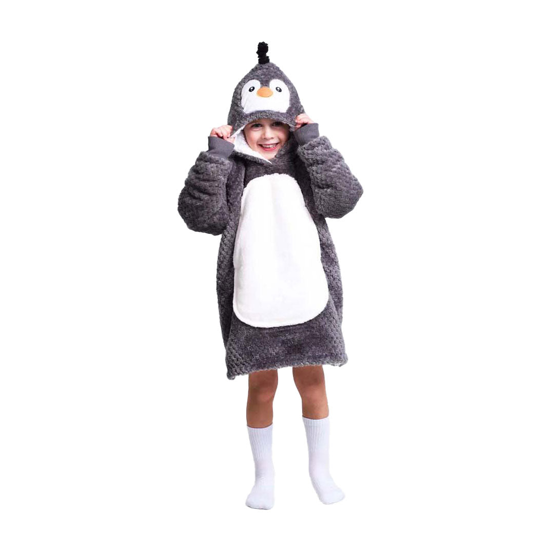 Noxxiez sudadera con capucha de peluche pequeño pingüino, 3-6 años