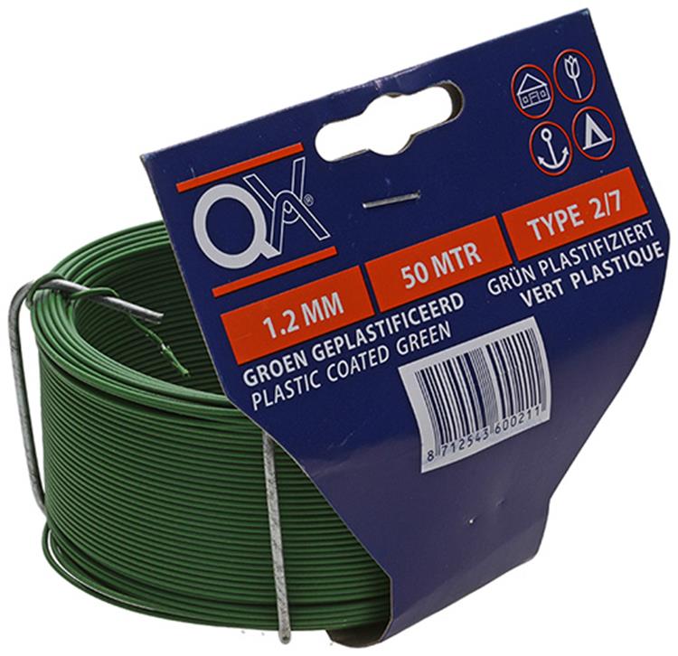 Qx 1013369 - binddraad groen plastif. 1,2mm n.2 7 | 5 stuks