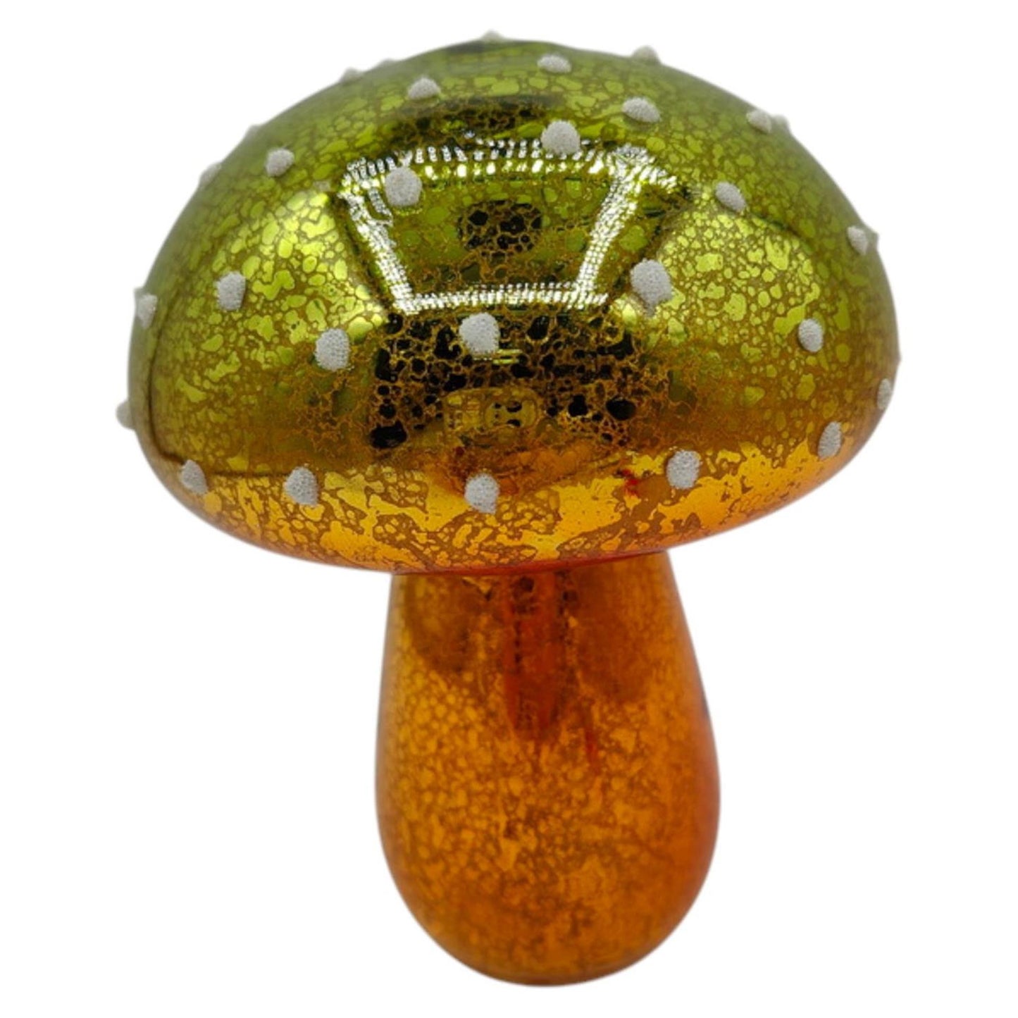 Statua atmosfera signorile fungo LED verde 11x14,5 cm