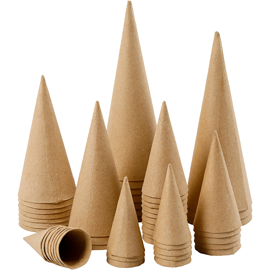 Coni aziendali Creativ, h: 8-20 cm, d 4-8 cm, 50 pezzi 1 scatola