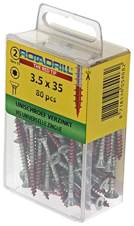Rotadrill 1039930 - vite universale vktx vz 3,5x35mm (80) | 6 pezzi