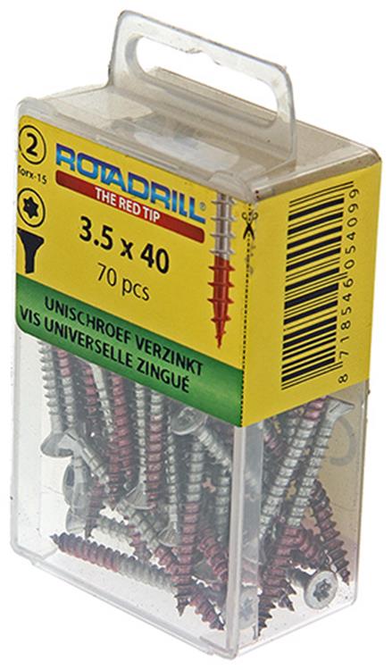 Rotadrill 1039931 - vite universale vktx vz 3,5x40mm (70) | 6 pezzi