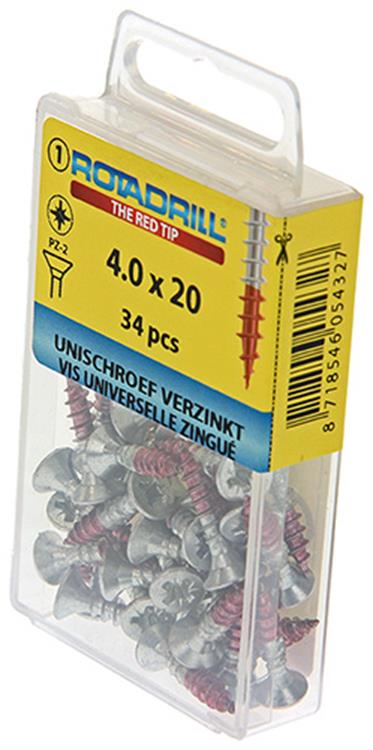 Rotadrill 1039775 - vite universale vk pzd vz 4.0x20mm (34) | 6 pezzi