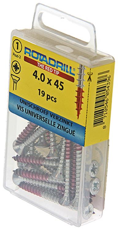 Rotadrill 1039780 - vite universale vk pzd vz 4.0x45mm (19) | 6 pezzi