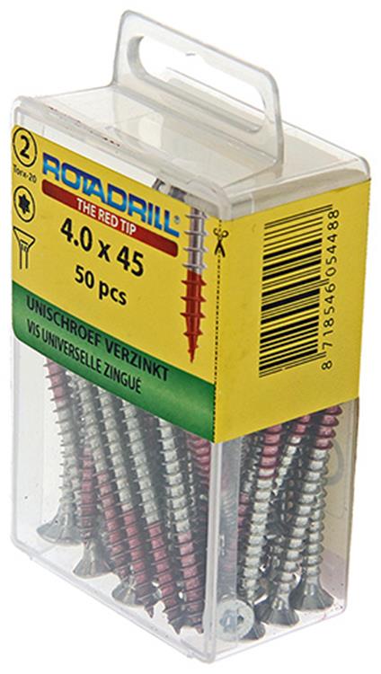 Rotadrill 1039938 - vite universale vktx vz 4.0x45mm (50) | 6 pezzi