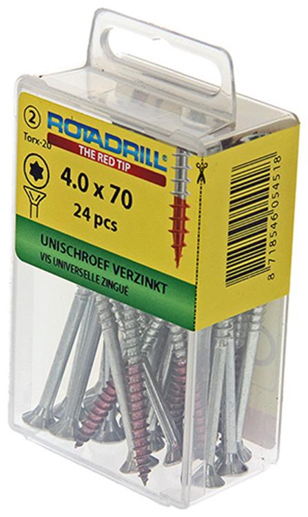 Rotadrill 1039941 - vite universale vktx vz 4.0x70mm (24) | 6 pezzi