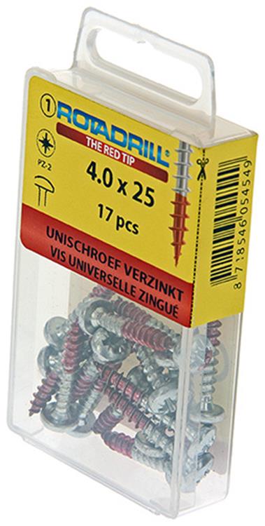Rotadrill 1039844 - vite universale ck pzd vz 4.0x25mm (17) | 6 pezzi