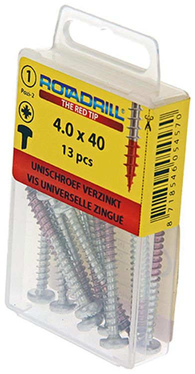 Rotadrill 1039846 - vite universale ck pzd vz 4.0x40mm (13) | 6 pezzi