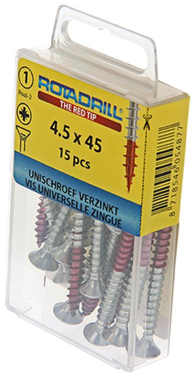 Rotadrill 1039782 - vite universale vk pzd vz 4,5x45mm (15) | 6 pezzi