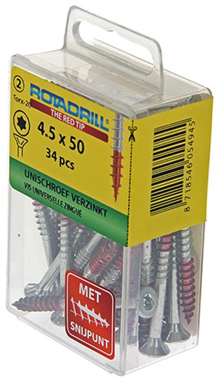 Rotadrill 1039944 - vite universale vktx vz 4,5x50mm (34) | 6 pezzi