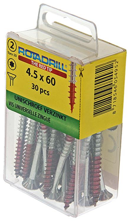 Rotadrill 1039945 - vite universale vktx vz 4,5x60mm (30) | 6 pezzi