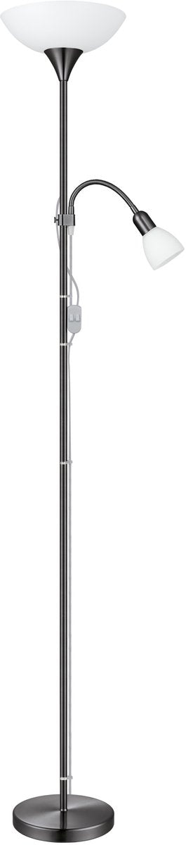 Lampada da terra Eglo up 2 - e27 e14 - 176,5 cm - bianco e nero