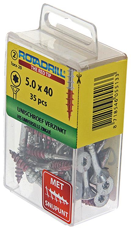 Rotadrill 1039948 - vite universale vktx vz 5.0x40mm (35) | 6 pezzi