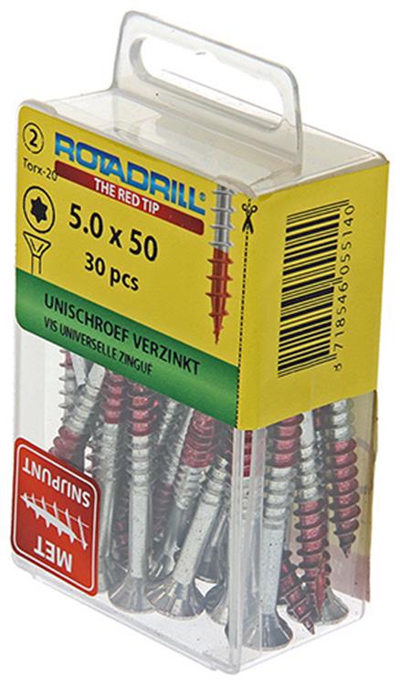 Rotadrill 1039949 - vite universale vktx vz 5.0x50mm (30) | 6 pezzi