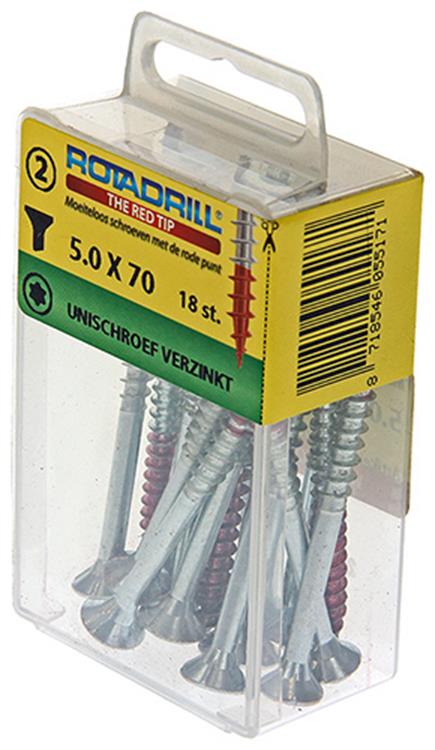 Rotadrill 1039951 - vite universale vktx vz 5.0x70mm (18) | 6 pezzi
