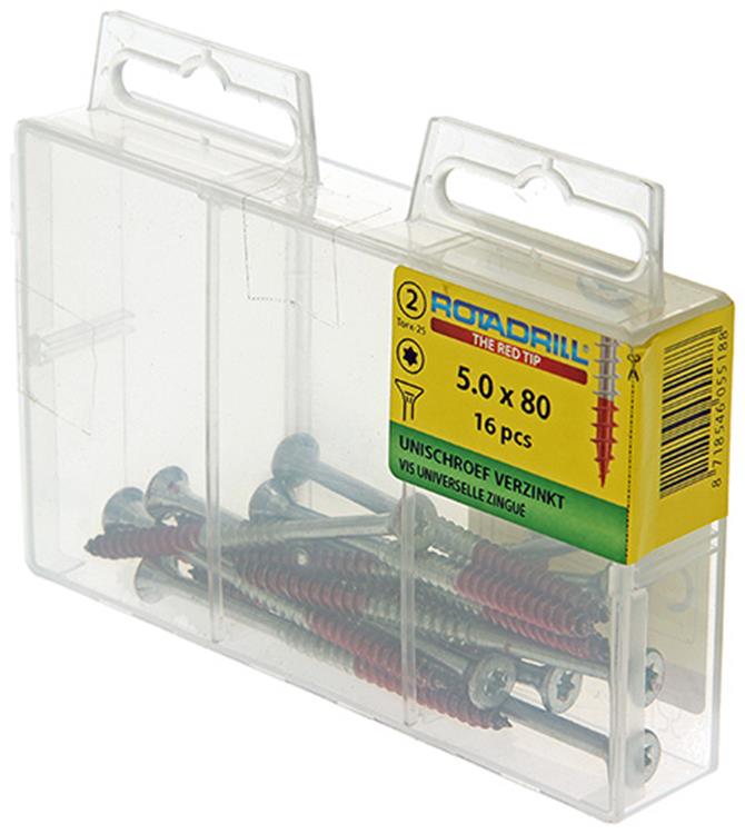 Rotadrill 1039952 - vite universale vktx vz 5.0x80mm (16) | 6 pezzi