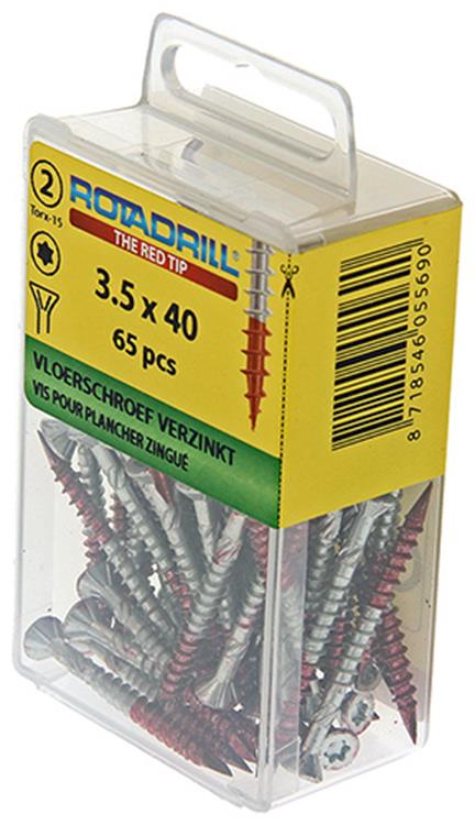 Rotadrill 1039908 - vite da pavimento 75°-vk tx vz 3,5x40mm (65) | 6 pezzi