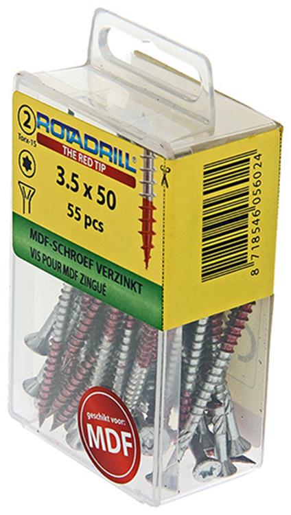 Rotadrill 1039911 - Vite MDF 75°-vk tx vz 3,5x50mm (55) | 6 pezzi