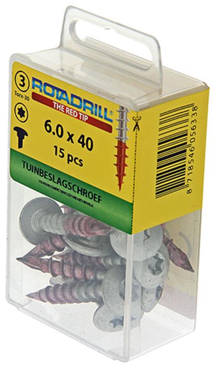 Rotadrill 1039923 - tuinbeslagschroef ar-coating tx 6.0x40mm (15) | 6 stuks
