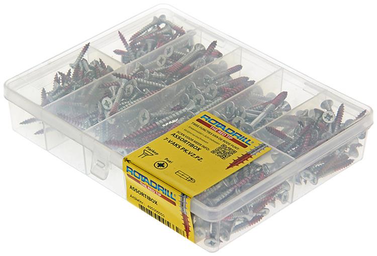 Rotadrill 1040044 - caja surtida 7 compartimentos | 4 piezas