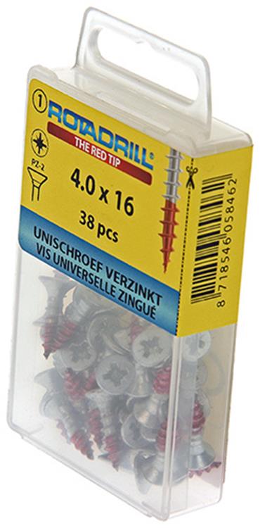Rotadrill 1039774 - vite universale vk pzd vz 4.0x16mm (38) | 6 pezzi