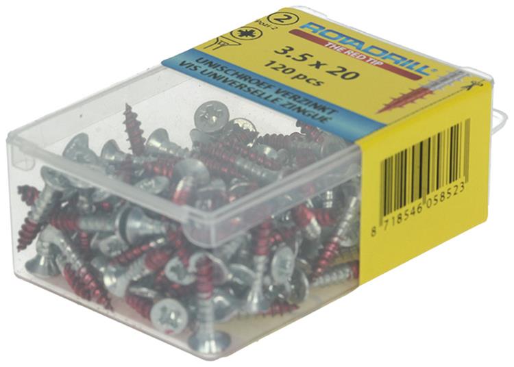 Rotadrill 1039794 - vite universale vk pzd vz 3,5x20mm (120) | 6 pezzi