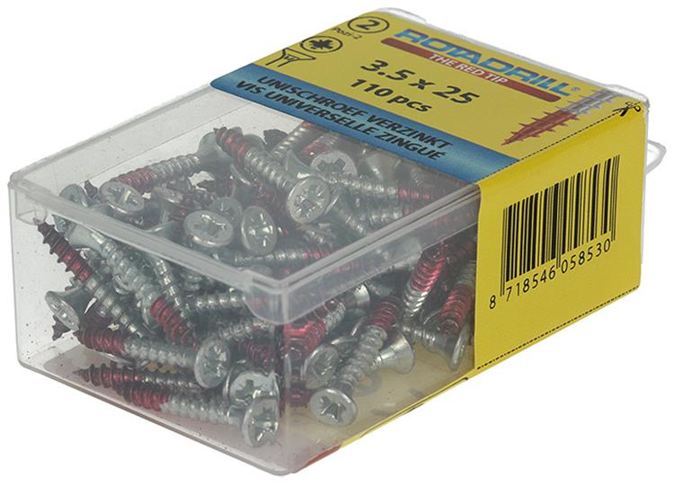 Rotadrill 1039795 - vite universale vk pzd vz 3,5x25mm (110) | 6 pezzi