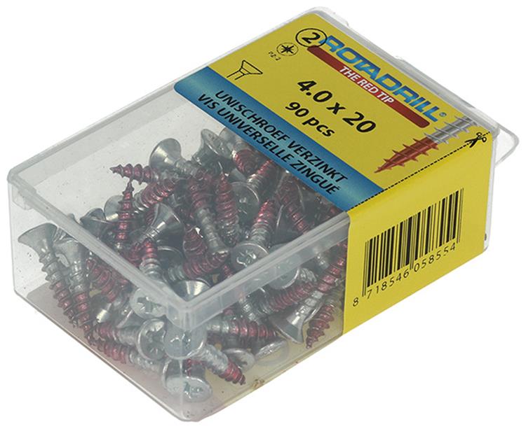 Rotadrill 1039798 - vite universale vk pzd vz 4.0x20mm (90) | 6 pezzi